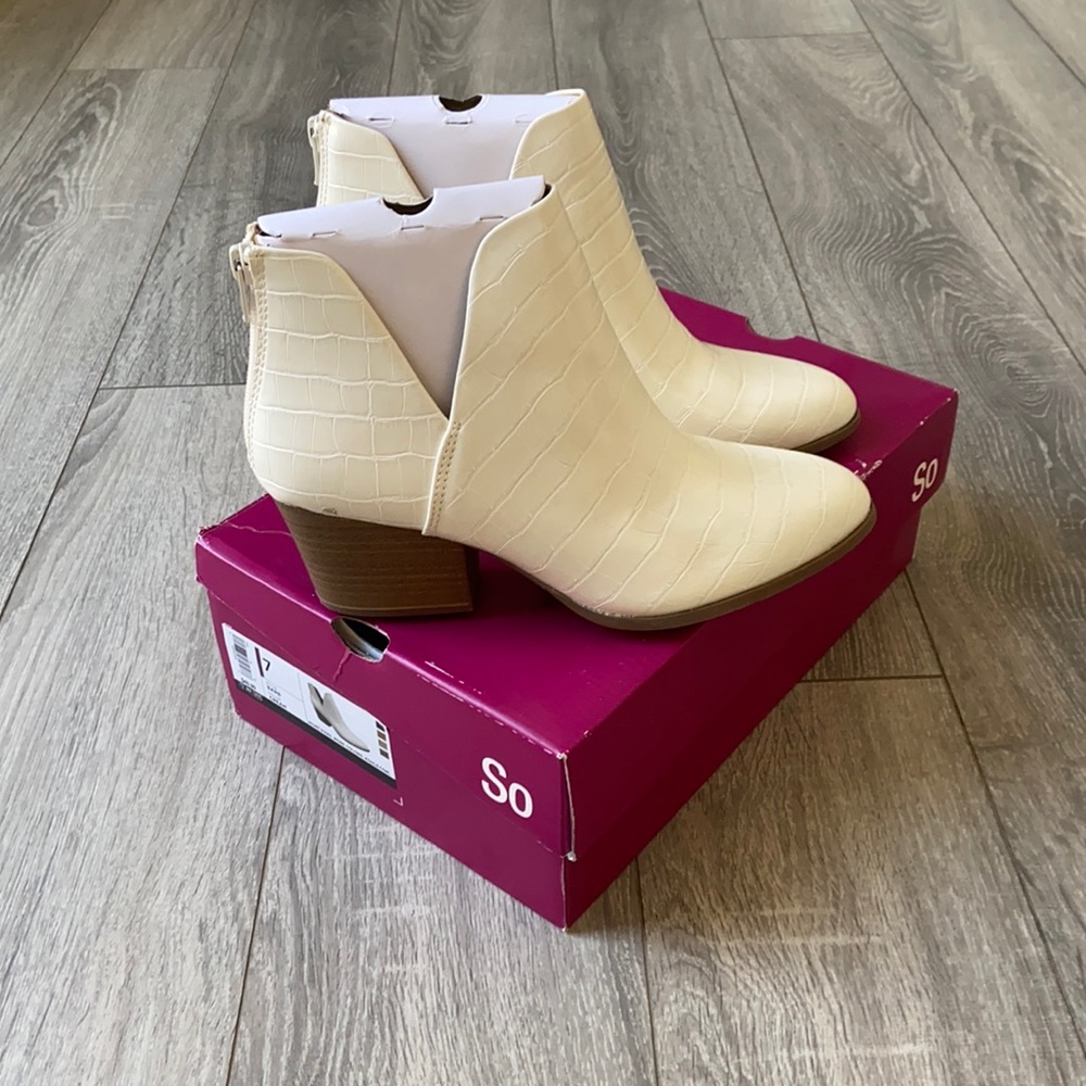 Faux Snakeskin Booties